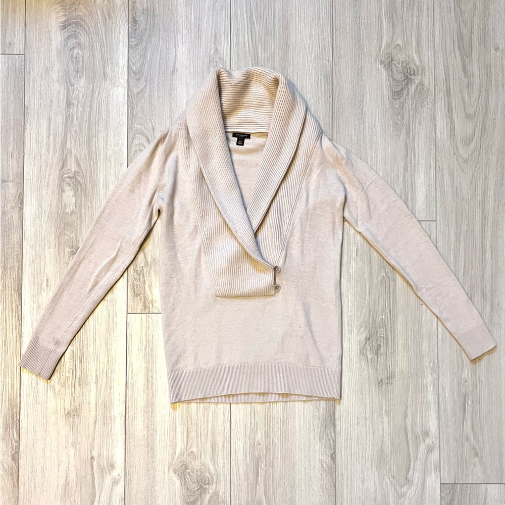 (New) Ann Taylor cashmere& wool blended shawl-neck sweater, XS